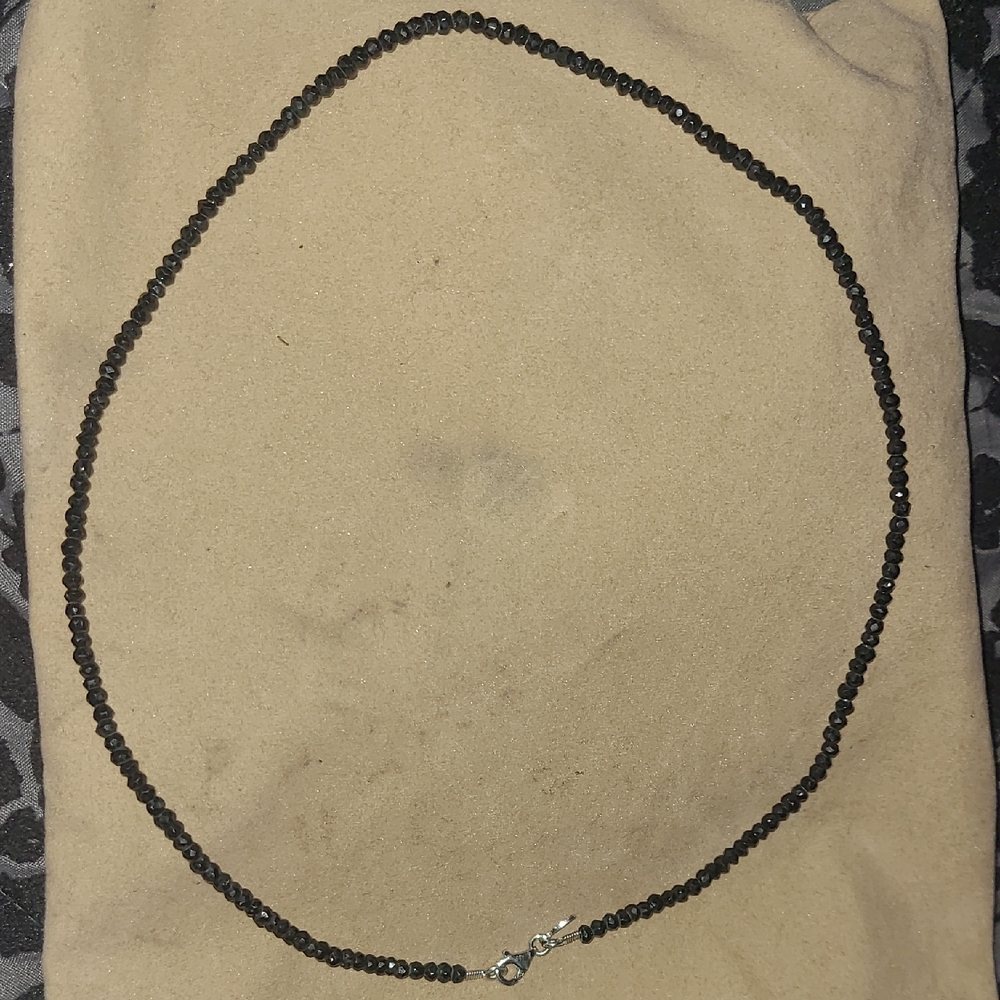 Elegant Black Beaded Necklace